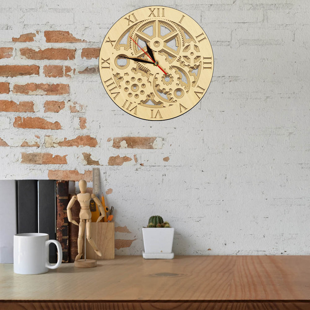 Przekładnia wielowarstwowa Cogs drewniana ściana zegar Mandala Steampunk w stylu industrialnym nowoczesne dekoracje do domu cichy zegarek kwarcowy z kółkiem zębatymNowoczesny zegar ścienny z drewnianą ścianą Mandala Steampunk w stylu industrialnym z cichym mechanizmem kwarcowym i przekładnią wielowarstwową - Wianko - 13