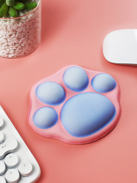 Myszo-podkładka słodki kociak pazur - kreatywna, miękka poduszka biurowa z silikonu - Wianko - 6