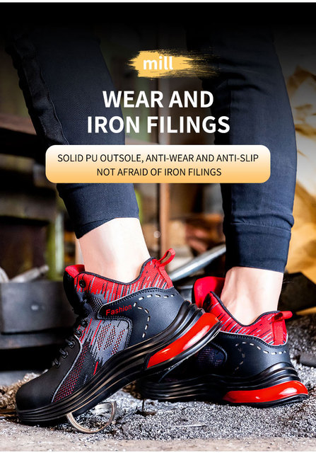 Męskie lekkie obuwie ochronne zimowe - niezniszczalne buty robocze ze stalowymi palcami - Wianko - 9