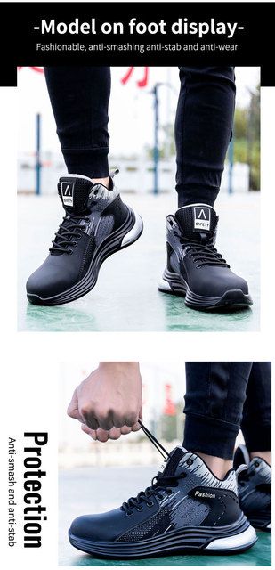 Męskie lekkie obuwie ochronne zimowe - niezniszczalne buty robocze ze stalowymi palcami - Wianko - 15