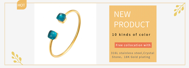 Minimalistyczny stalowy pierścień ze stali nierdzewnej Hiphop złoto 18k dla kobiet - geometria, moda 2022 - Wianko - 1