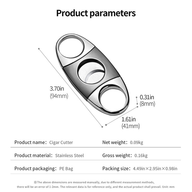 Nożyce do cygar gilotyna ostrza ze stali nierdzewnej - Wianko - 8