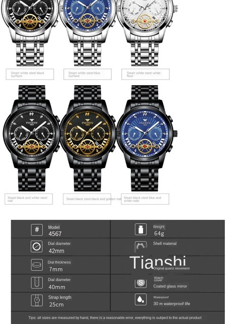 Luksusowe męskie zegarki zegarki ze stali nierdzewnej, marka Top, kwarcowy, automatyczny, analogowy - Wianko - 5