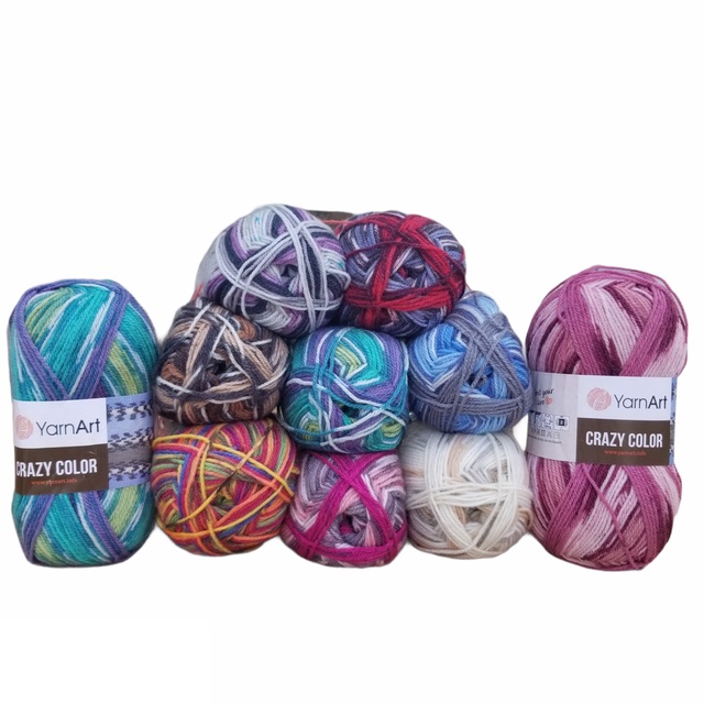 Yarnart Batik - kolorowa przędza 5x100g - 260m - 25% wełna - różnobarwne nici do szalów, swetrów i szydełkowania - Wianko - 1