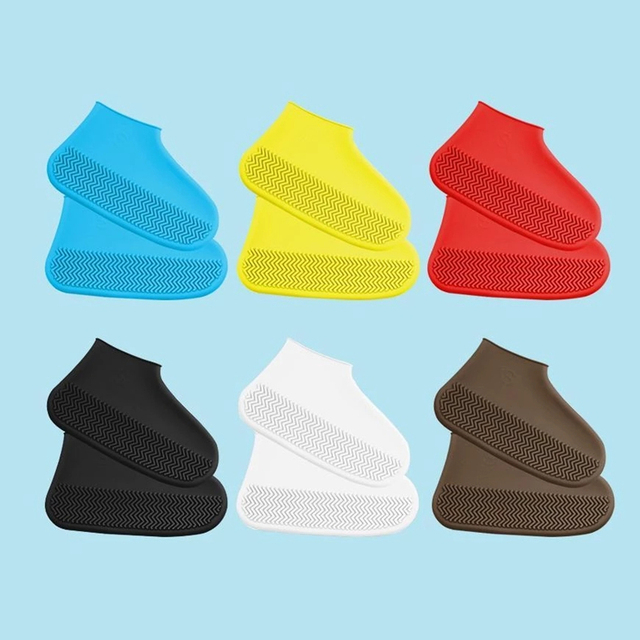 Wodoodporny składany pokrowiec na buty dla dorosłych i dzieci, kolorowy kalosz wielokrotnego użytku - Wianko - 8