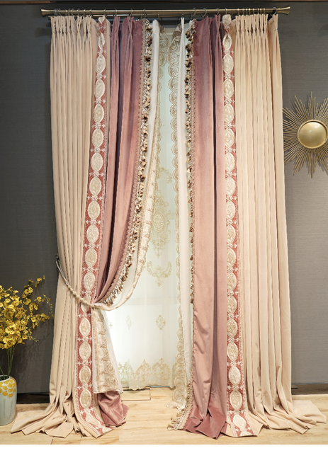 Zasłony koronkowe flanelowe z haftem zaciemniające salon i sypialnię - francuska jakość, wysokiej jakości, wykończone produkty - Wianko - 18