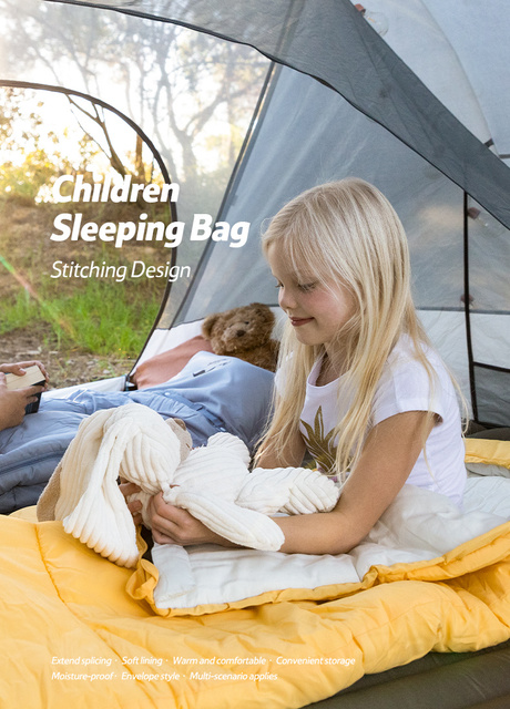 Śpiwór dla dzieci Naturehike z możliwością przedłużenia, idealny na camping i wycieczki, ciepły i wygodny - Wianko - 1