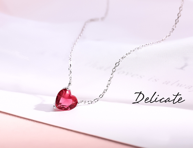 Wisiorek kryształowy w kształcie serca - biżuteryjny prezent dla dziewczyny i przyjaciółki - Wianko - 5