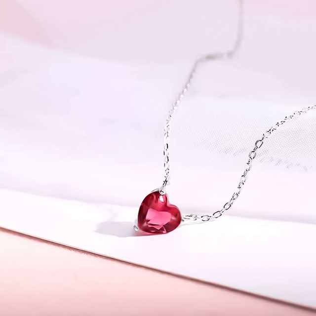 Wisiorek kryształowy w kształcie serca - biżuteryjny prezent dla dziewczyny i przyjaciółki - Wianko - 8