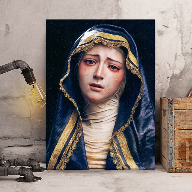 Plakat dekoracyjny Maria Girl religijna wiara, gotowy do powieszenia, dla nastoletnich dziewczyn - nowoczesny dodatek do salonu - Wianko - 4