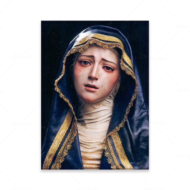 Plakat dekoracyjny Maria Girl religijna wiara, gotowy do powieszenia, dla nastoletnich dziewczyn - nowoczesny dodatek do salonu - Wianko - 6