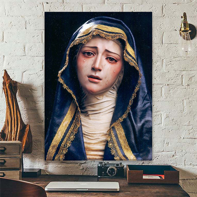 Plakat dekoracyjny Maria Girl religijna wiara, gotowy do powieszenia, dla nastoletnich dziewczyn - nowoczesny dodatek do salonu - Wianko - 3