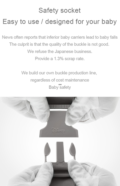 Nosidełko ergonomiczne dla niemowląt Disney 0-36 miesięcy Hipseat 20kg, wygodna chusta do noszenia dziecka - Wianko - 9