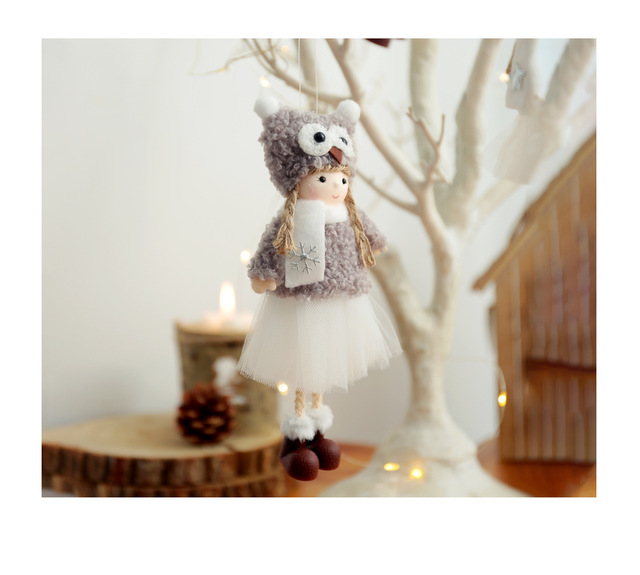 Dekoracyjna lalka aniołek do zawieszenia na choinkę - ozdoba świąteczna ręcznie robiona do domu - Wianko - 19