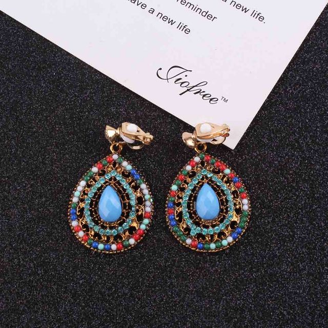 Nausznice 6 kolorów Bijoux Bohemia - biżuteria klipsy na uszy w stylu vintage - Wianko - 4