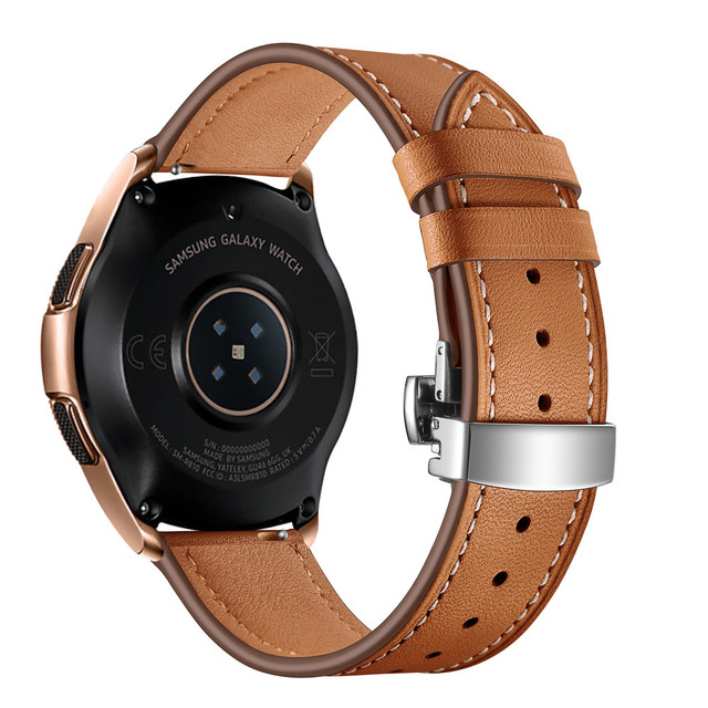 Skórzany pasek do Samsung Galaxy Watch 4/3 klasyczny 46mm/42mm/41mm/45mm, aktywny 2 40mm/44mm (20mm/22mm) - Wianko - 5