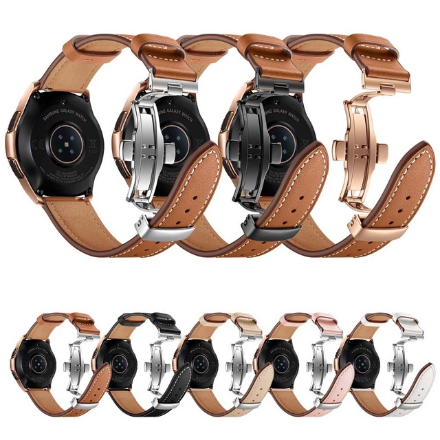 Skórzany pasek do Samsung Galaxy Watch 4/3 klasyczny 46mm/42mm/41mm/45mm, aktywny 2 40mm/44mm (20mm/22mm) - Wianko - 7