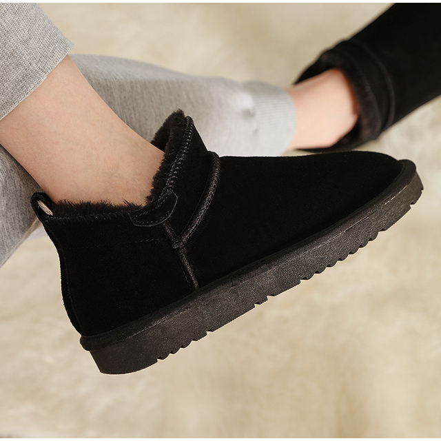 Damskie zimowe buty śniegowe Plus aksamitne antypoślizgowe trzewiki odkryte nowe płaskie damskie buty chlebowe - Wianko - 14