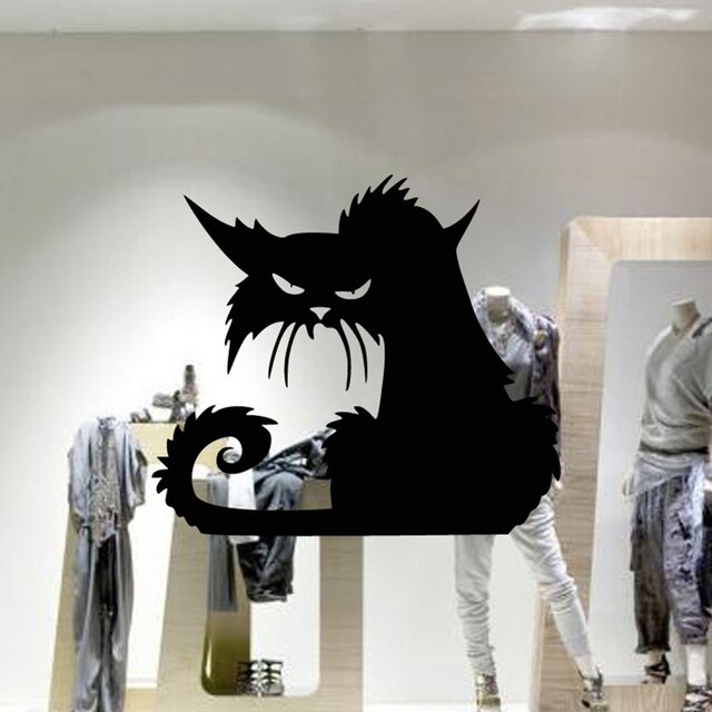 Wściekły kot - dekoracyjna PVC samoprzylepna naklejka - idealne wykończenie wnętrza - Wianko - 5