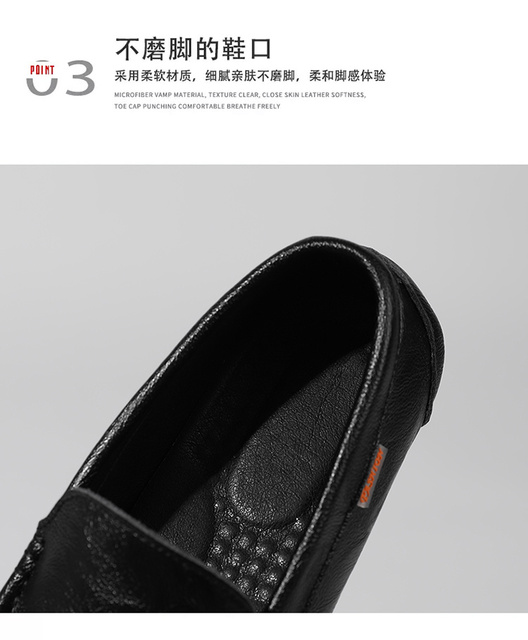 Mokasyny męskie luksusowego projektanta - Zapatos De Hombre Slip-On skórzane, dorosłe, miękkie, płaskie buty wsuwane - Wianko - 8