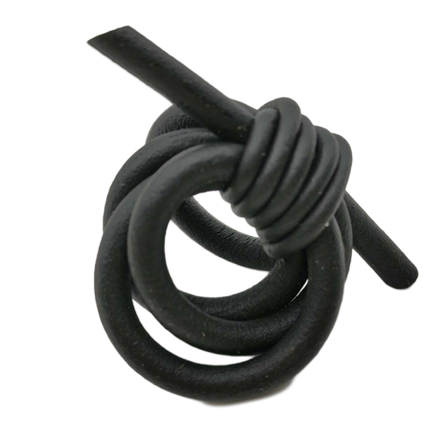 Pierścień gumowy UKEBAY Handmade o elastycznej linie, miękki i czarny, w stylu bohemia, vintage, dla kobiet - biżuteria palcowa - Wianko - 4