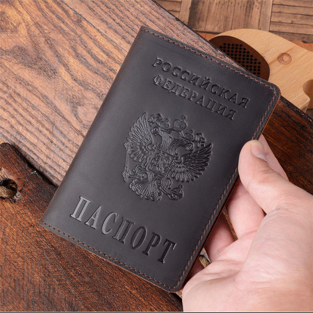 Skórzana okładka na paszport Retro męskie etui na karty biznesowe i kredytowe - 4 sztuki - Wianko - 3