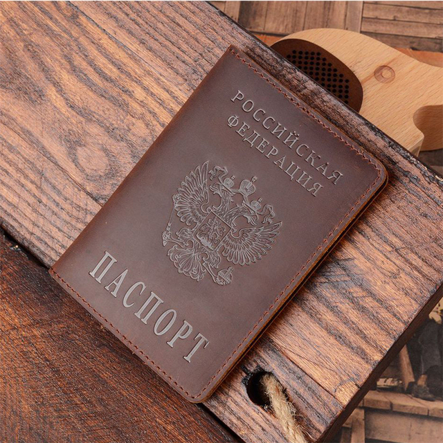 Skórzana okładka na paszport Retro męskie etui na karty biznesowe i kredytowe - 4 sztuki - Wianko - 2
