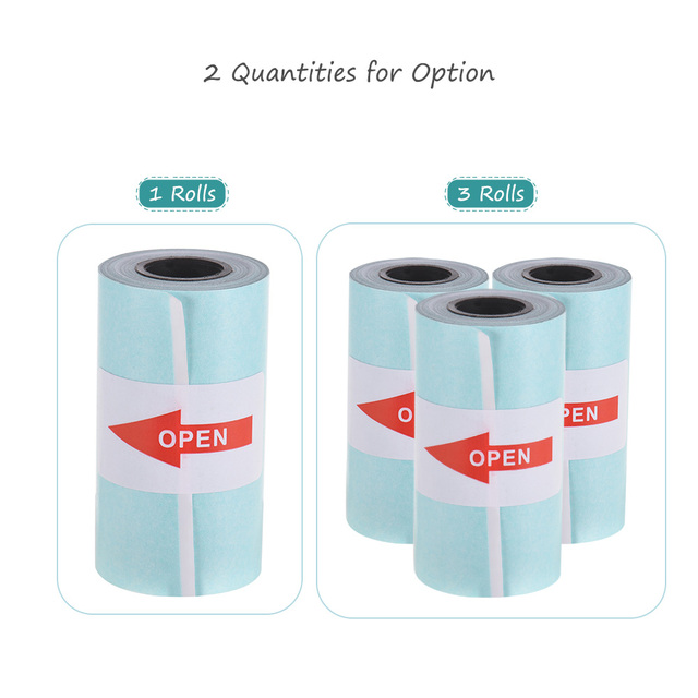 3 rolki papieru termicznego naklejek samoprzylepnych 57 x 30 mm dla PeriPage - Wianko - 5