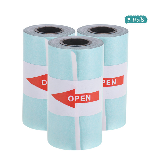 3 rolki papieru termicznego naklejek samoprzylepnych 57 x 30 mm dla PeriPage - Wianko - 4