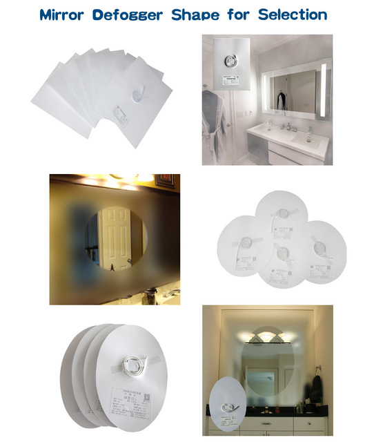 Lustro łazienkowe podgrzewane z matą LED i grzałką - Wianko - 5