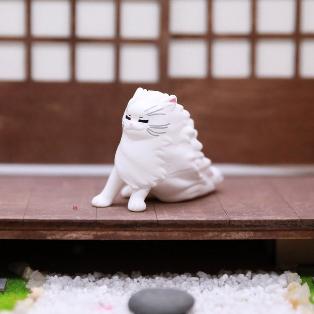 Figurka kot model psa z japońskiego Anime QUALIA - zabawka Gashapon upwind animal, ozdoba stołowa - Wianko - 5