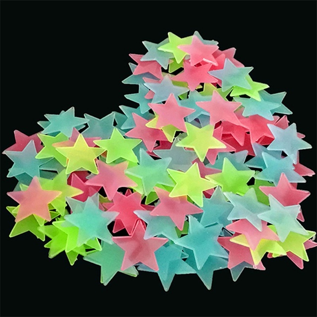 Naklejki ścienne - 100 sztuk sufitowe świecące gwiazdy dla dzieci - Wianko - 8