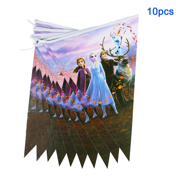 Zestaw jednorazowych naczyń Disney dla dziewczyn - Księżniczka Mrożone, tematyczna impreza z talerzami, kubkami i dekoracjami na urodziny i przyjęcie dla dziewczynek - 83 sztuki - Wianko - 5