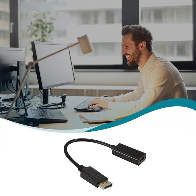 Adapter DP do HDMI męski na żeński 1080p HP/DELL - Wianko - 2