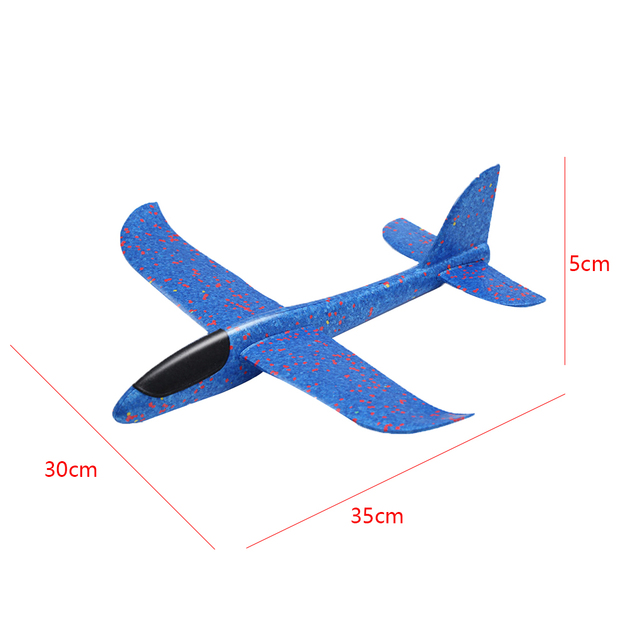 Model samolotu dla dzieci 35cm - ręcznie rzucające piankowe latające szybowce, zabawki do użytku na zewnątrz - Wianko - 12