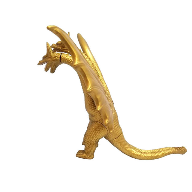Trzygłowy smok Gojira Gomora 2 - złoty wiszący model z lalką, 18 cm - Wianko - 4
