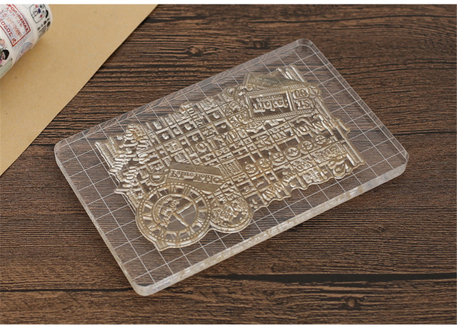 Przezroczyste akrylowe znaczki w uchwycie do bloków/Bullet Journal - narzędzia DIY do robienia ręcznie notatników, albumów fotograficznych i kart - Wianko - 14
