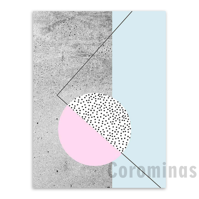 Abstrakcyjne geometryczne tekstury - duży obraz na płótnie - obraz nowoczesny do salonu w stylu skandynawskim - Wianko - 12