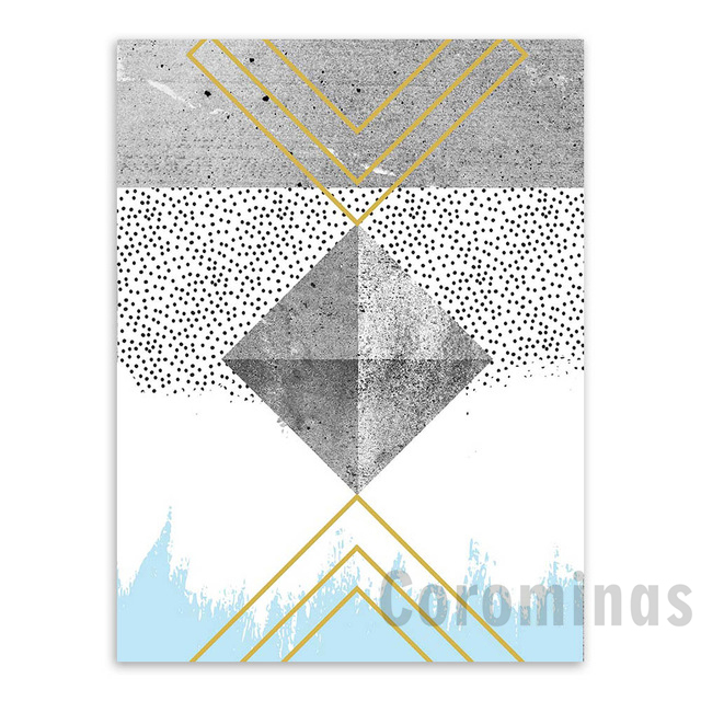 Abstrakcyjne geometryczne tekstury - duży obraz na płótnie - obraz nowoczesny do salonu w stylu skandynawskim - Wianko - 15
