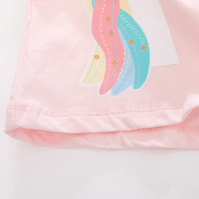 Little Maven Koszulka z nadrukiem jednorożca dla dziewczynki, letnia kolekcja 2021, różowa, marka bawełniana, rozmiary 2-7 lat - Wianko - 13