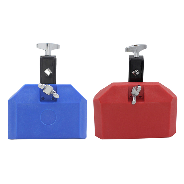 Zestaw 2 plastikowych dzwonków perkusyjnych dla krów - czerwone i niebieskie - Wianko - 2