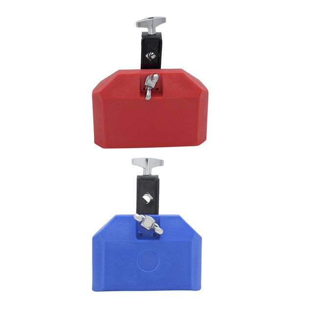 Zestaw 2 plastikowych dzwonków perkusyjnych dla krów - czerwone i niebieskie - Wianko - 1