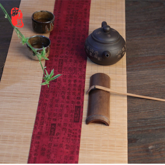 Stolik do herbaty z bambusową matą, idealny do ceremonii Gongfu - Wianko - 5