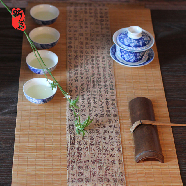 Stolik do herbaty z bambusową matą, idealny do ceremonii Gongfu - Wianko - 2