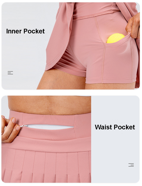 Letnia miękkonowa tenisowa spódnica Skort do ćwiczeń sportowych z szybkoschnącym materiałem - Wianko - 7