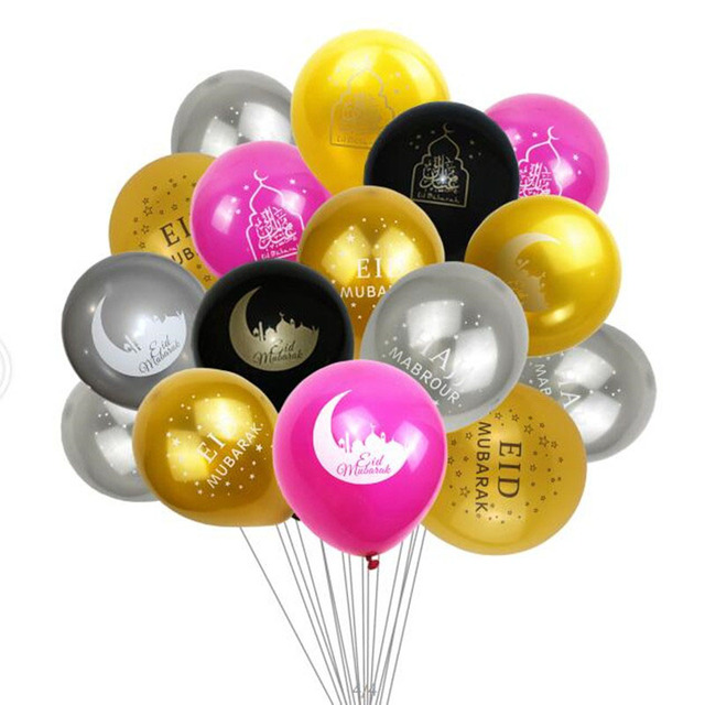 Mieszane złote balony konfetti Eid Mubarak Ramadan - dekoracja dla muzułmanów - Wianko - 2