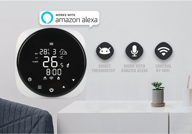 Tuya inteligentny regulator temperatury Wifi do ogrzewania podłogowego z Alexa Google Home - Wianko - 1