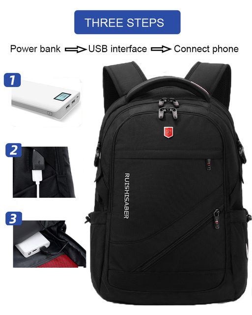 Męski plecak oxford anty-złodziej z portem USB, wodoodporny, podróżny, styl retro, 15/17 cali - Wianko - 16