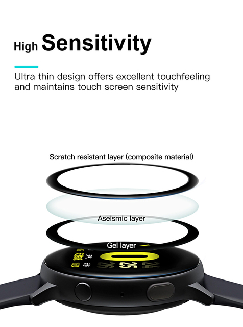 Miękki ochraniacz ekranu do Samsung Galaxy Watch Aktywny 2 40mm/44mm, 20D, odporny na zarysowania - Wianko - 9