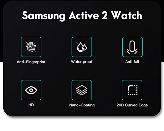Miękki ochraniacz ekranu do Samsung Galaxy Watch Aktywny 2 40mm/44mm, 20D, odporny na zarysowania - Wianko - 2